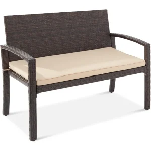 Outdoor Bench Wicker Garden
