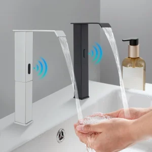 Sensor Faucet with Waterfall Spout