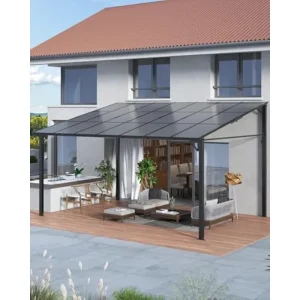 12' x 14' Lean to Gazebo, Hardtop Wall Pergola